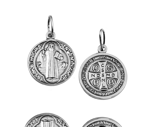 113/3 wisiorek krzyż benedyktyński srebro 925