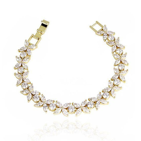 599/927 bransoletka na ślub żółte złoto elegancka