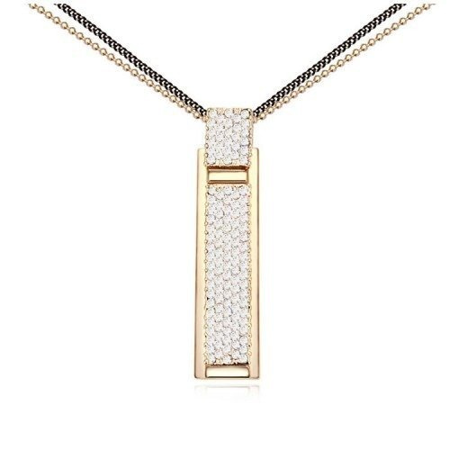 Nk 599/201 NASZYJNIK żółte złoto crystal