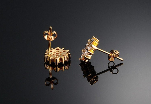 Kol 599/769 KOLCZYKI kwiatuszki, wysadzane cyrkoniami