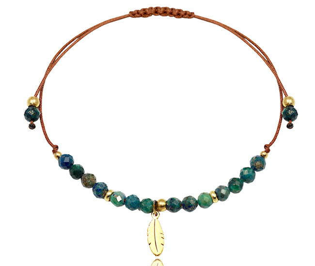 1733/4 bransoletka z piórkiem i lapis lazuli phonix