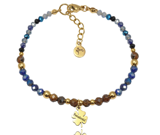 1859 bransoletka z grawerem lapis lazuli, tygrysie oko