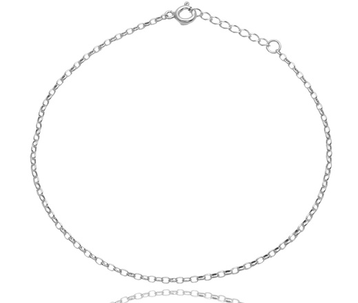 Bransoletka na nogę srebrna rolo oval R034 1779/8