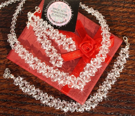 160 crystal bransoletka kryształowa srebro 925