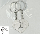 Bk918 BRELOKI DO KLUCZY Serce dziewczyna chłopiec