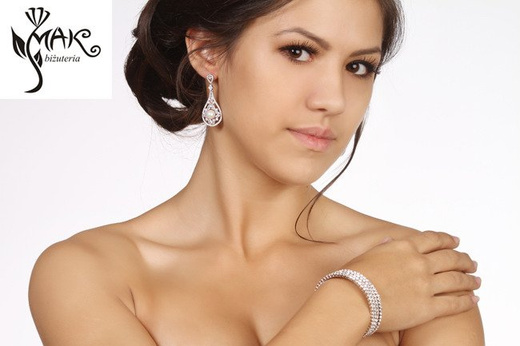 Kol 655/20 KOLCZYKI ślubne, cyrkonie długie