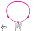 BR842 bransoletka na sznureczku pies stal husky grawer
