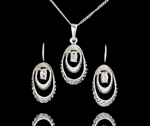 480/248 Komplet srebrny ażurowy