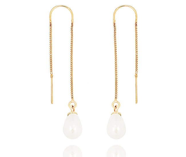 1500 kolczyki srebrne 925 złocone długie z perłami