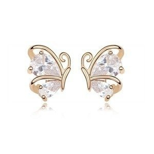 Kol  599/11 kolczyki  kryształy złocone