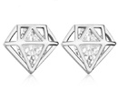 Kol599/908 kolczyki z cyrkoniami diamenty platynowane