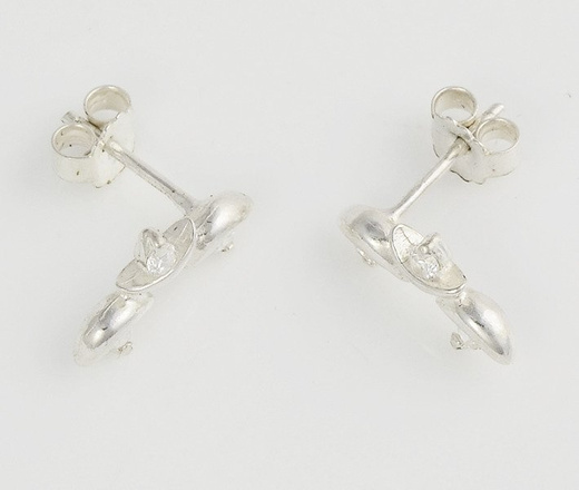 480/138 kolczyki srebrne z błyszczącymi cyrkoniami