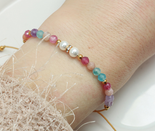 Zestaw pudełko bransoletka personalizowana z kamieniami 1884