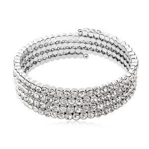 BR599/322 BIAŁE ZŁOTO CYRKONIE BRANSOLETKA