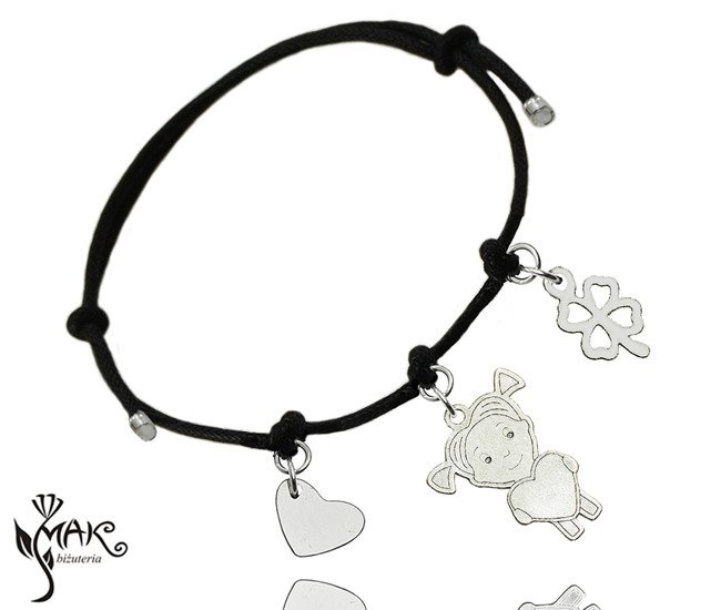 BR528/2  BRANSOLETKA Z GRAWEREM dziewczynka