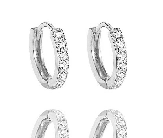 1064/35 Kolczyki srebrne 925 cyrkonie