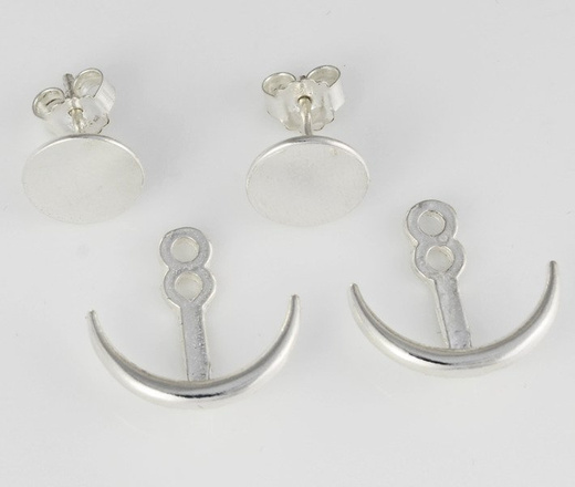 480/161 kolczyki srebrne w kształcie kotwic