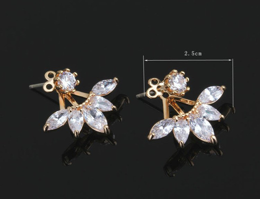 Kol 599/942 KOLCZYKI , cyrkonie podwójne sztyft