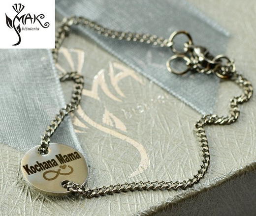 NK726 NASZYJNIK z GRAWEREM LASEROWYM kółeczko