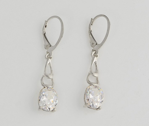 480/133 kolczyki srebrne z owalną cykonią