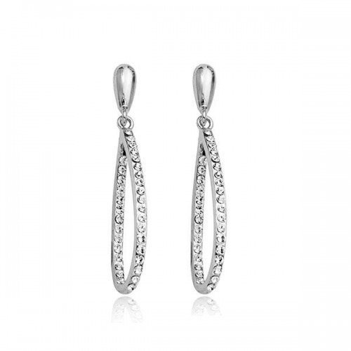 Kol 599/228 KOLCZYKI białe złoto crystal