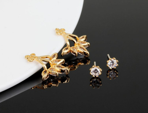 Kol 599/942 KOLCZYKI , cyrkonie podwójne sztyft