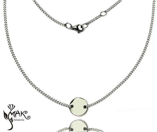 NK726 NASZYJNIK z GRAWEREM LASEROWYM kółeczko