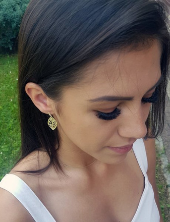 480/94 kolczyki srebrne duże liście