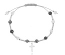 1631/14 bransoletka różaniec srebro 925 z kamieniami naturalnymi