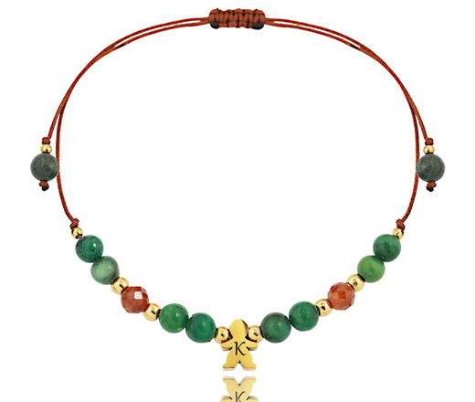 1733/16 bransoletka z grawerem jadeit afrykański