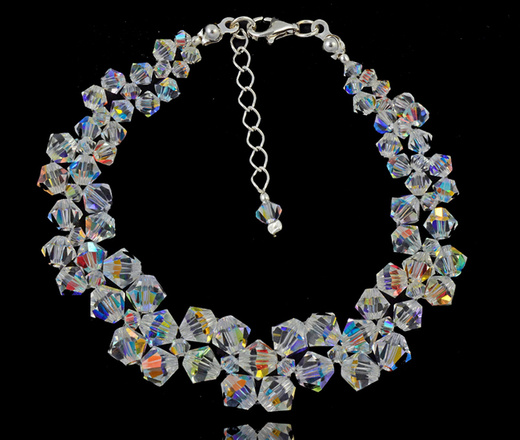 1299 komplet kryształowy Crystal AB na ślub