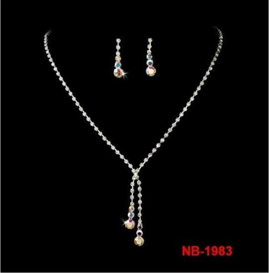 KOMPLET BIŻUTERIA POSREBRZANA NB1983