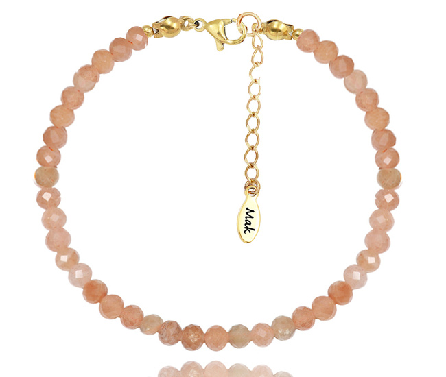 1728/13 bransoletka z kamieniem słonecznym złocona