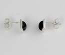 480/123  kolczyki srebrne w kształcie kwadratu onyks czarny