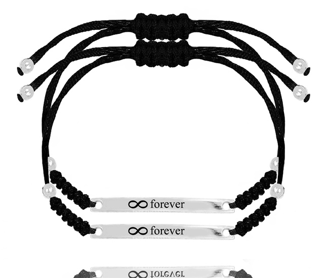 1331 bransoletki s. 925 z grawerem dla pary