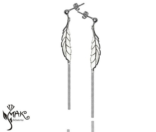 KPL706 biżuteria KOMPLET piórko pudełko z grawerem