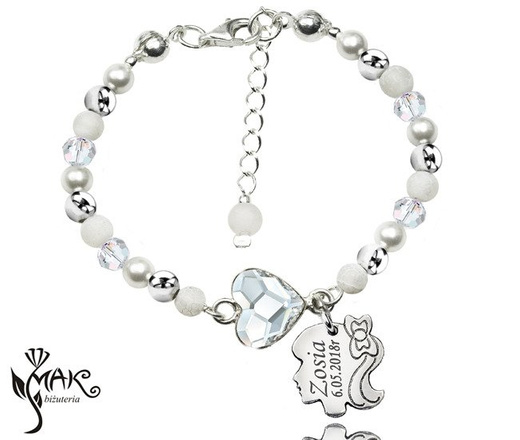 927/4 komplet Swarovski Elements srebro 925 urodziny komunia