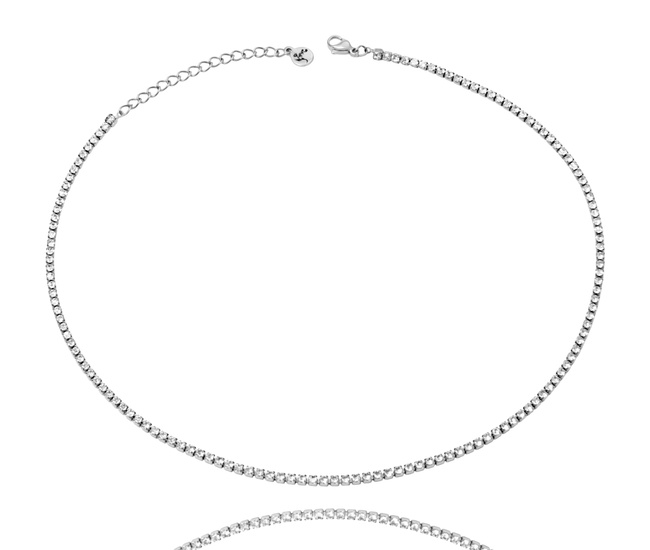 Naszyjnik ślubny choker z cyrkoniami 1816/9