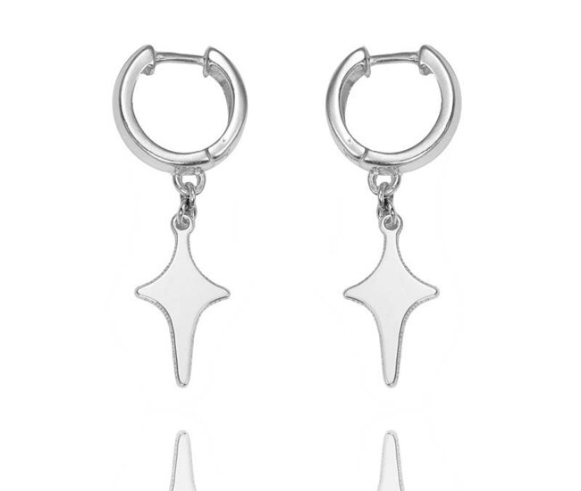 1705 kolczyki srebrne 925 z gwiazdką