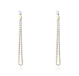 KOL 599/896 KOLCZYKI długie z cyrkoniami, żółte złoto