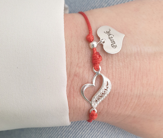 1472 bransoletka grawerowana s. 925 serce Love