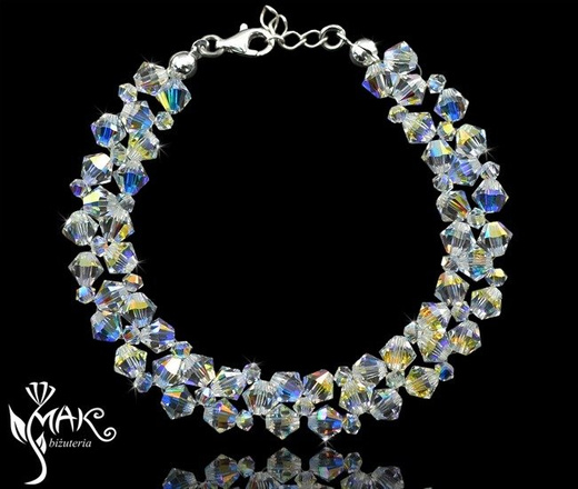 160 Crystal AB biżuteria ślubna komplet