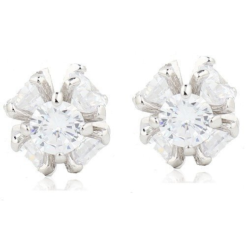 KOL599/339 KOLCZYKI BIAŁE ZŁOTO CYRKONIE