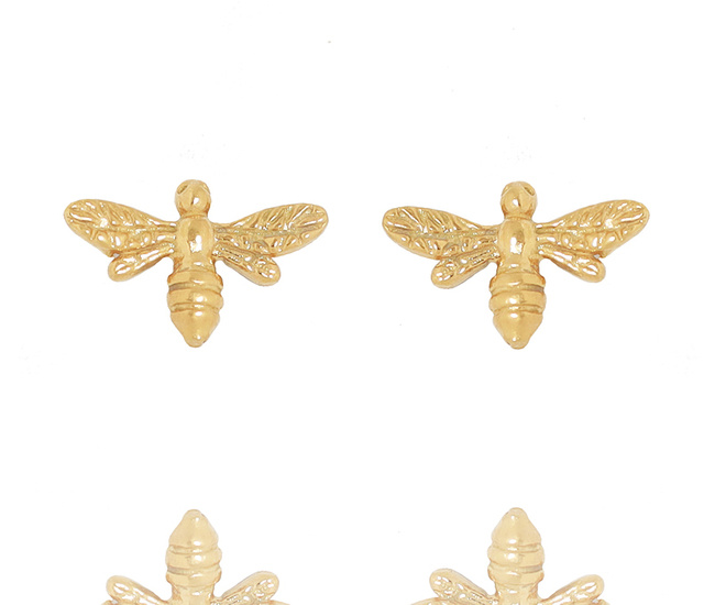 1384/10 Kolczyki srebrne 925 pozłacane pszczółki