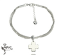 BR833 BRANSOLETKA Z GRAWEREM srebrna koniczynka