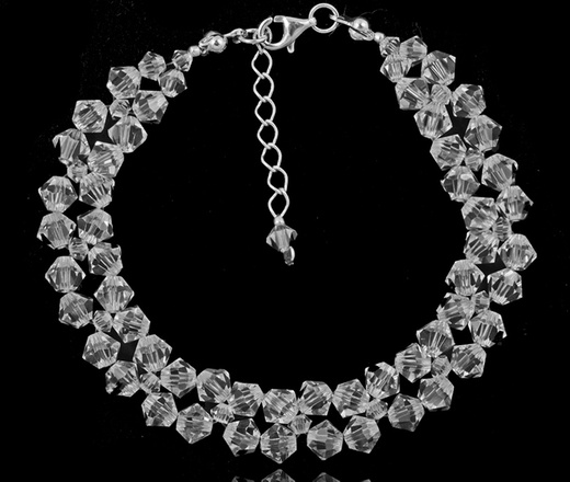 1298 komplet kryształowy Crystal na ślub