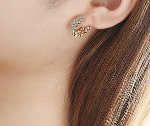 Kol 599/1064 KOLCZYKI pozłacane cyrkonie crystal