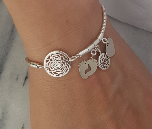 BR1075 dla mamy BRANSOLETKA z GRAWERUNKIEM laser