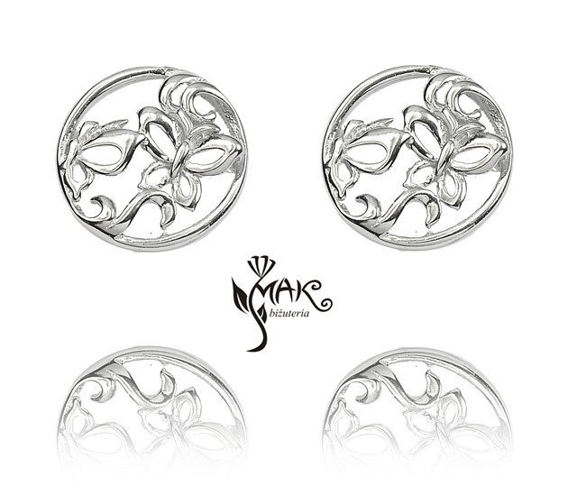 Kol 921 Kolczyki sztyft ażurowe kółeczko