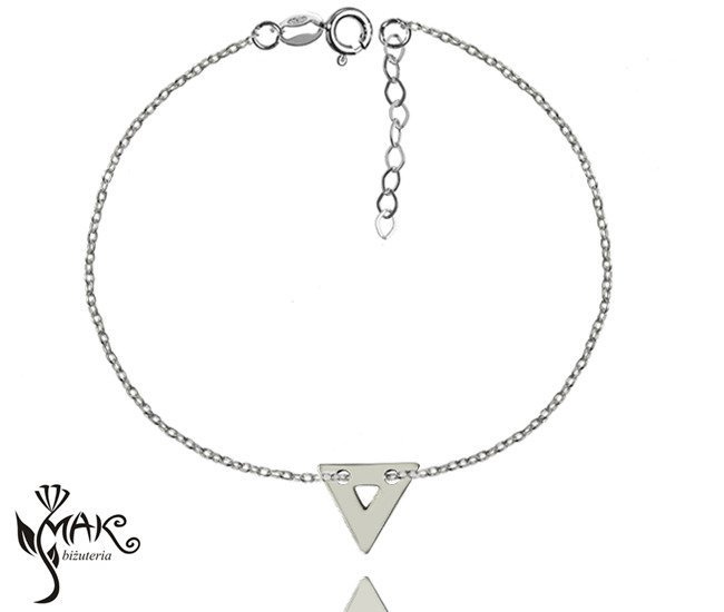 BR749 bransoletka srebro 925 celebrytka trójkąt
